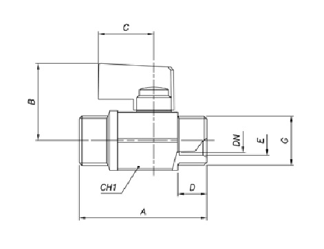 картинка Кран Bugatti (810) 1/2-1/2 ш/ш, мини от магазина San-House.ru