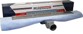 картинка Трап линейный  пластиковый 90 см (решётка TRENDY) с сухим гидрозатвором Millennium от магазина San-House.ru