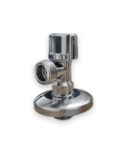 картинка Кран угловой 1/2" х 1/2" ш./ш с отражателем Millennium от магазина San-House.ru