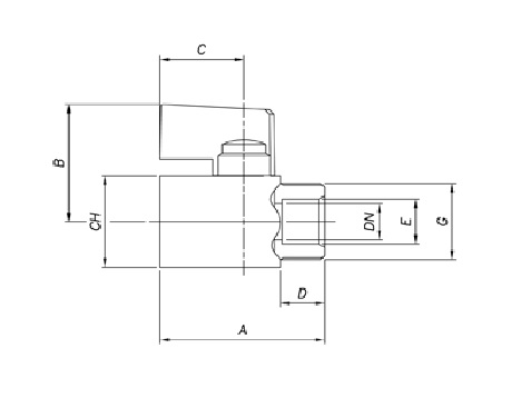 картинка Кран Bugatti (805) 1/2-1/2 г/ш, мини от магазина San-House.ru